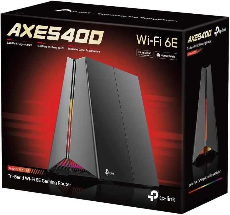 TP-Link Archer GXE75 AXE5400 Tri-Band Wi-Fi 6E Gaming Router