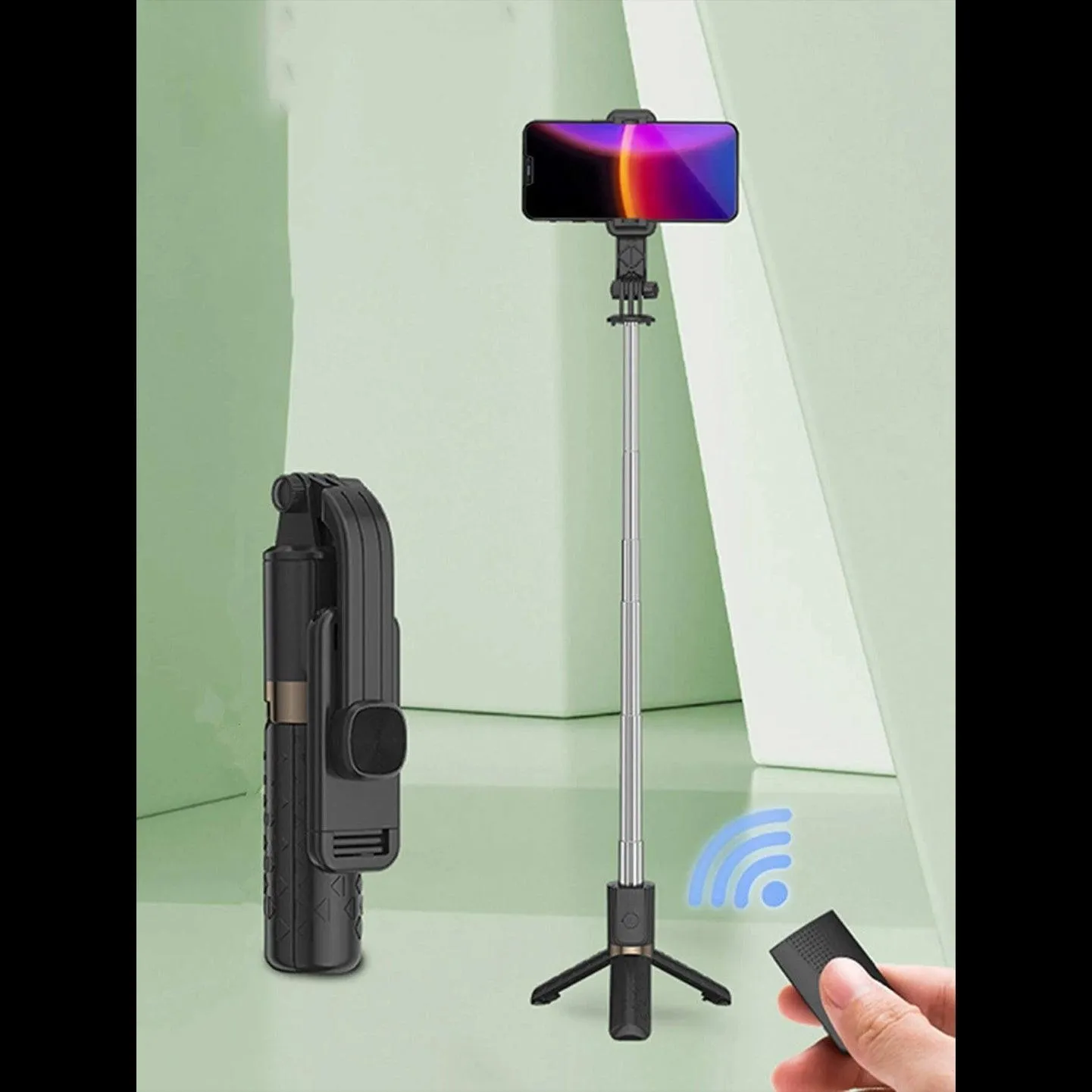 Tripod & Mini Live BroadCast Wireless Selfie Stick JC-08