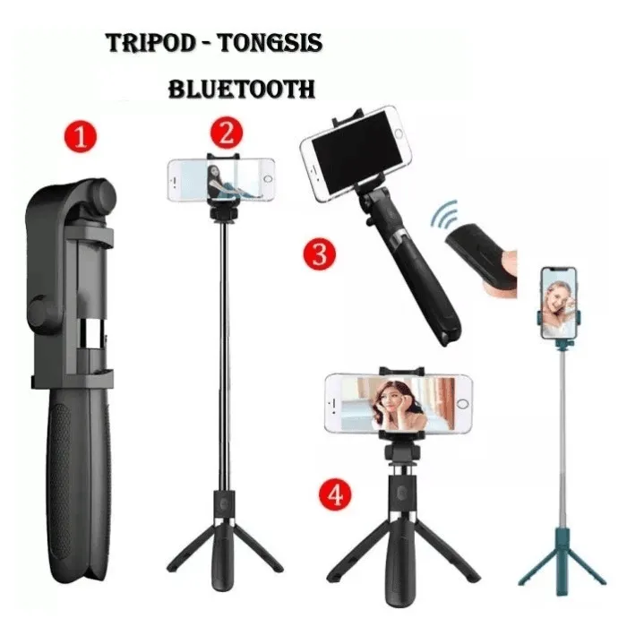 Tripod & Mini Live BroadCast Wireless Selfie Stick JC-11