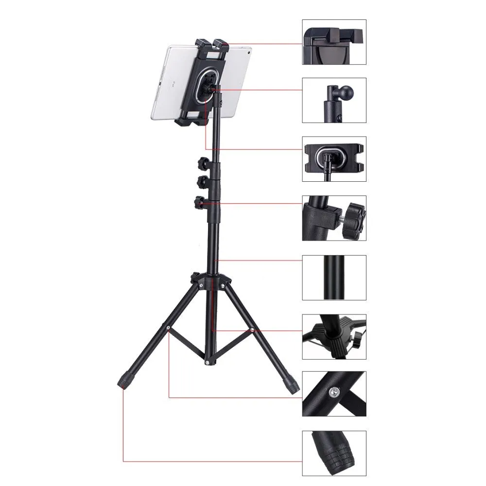 Tripod Mobil Stander I Metal m. 360° Rotation & Taske - Sort