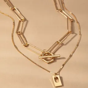 Two Row Link Chain Delicate Necklace