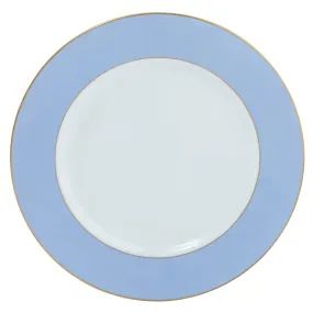 Ultra-White ColorSheen Light Blue Gold Charger Plate