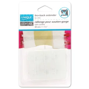 UNIQUE SEWING Bra-Back Extender White - 38mm / 1½"