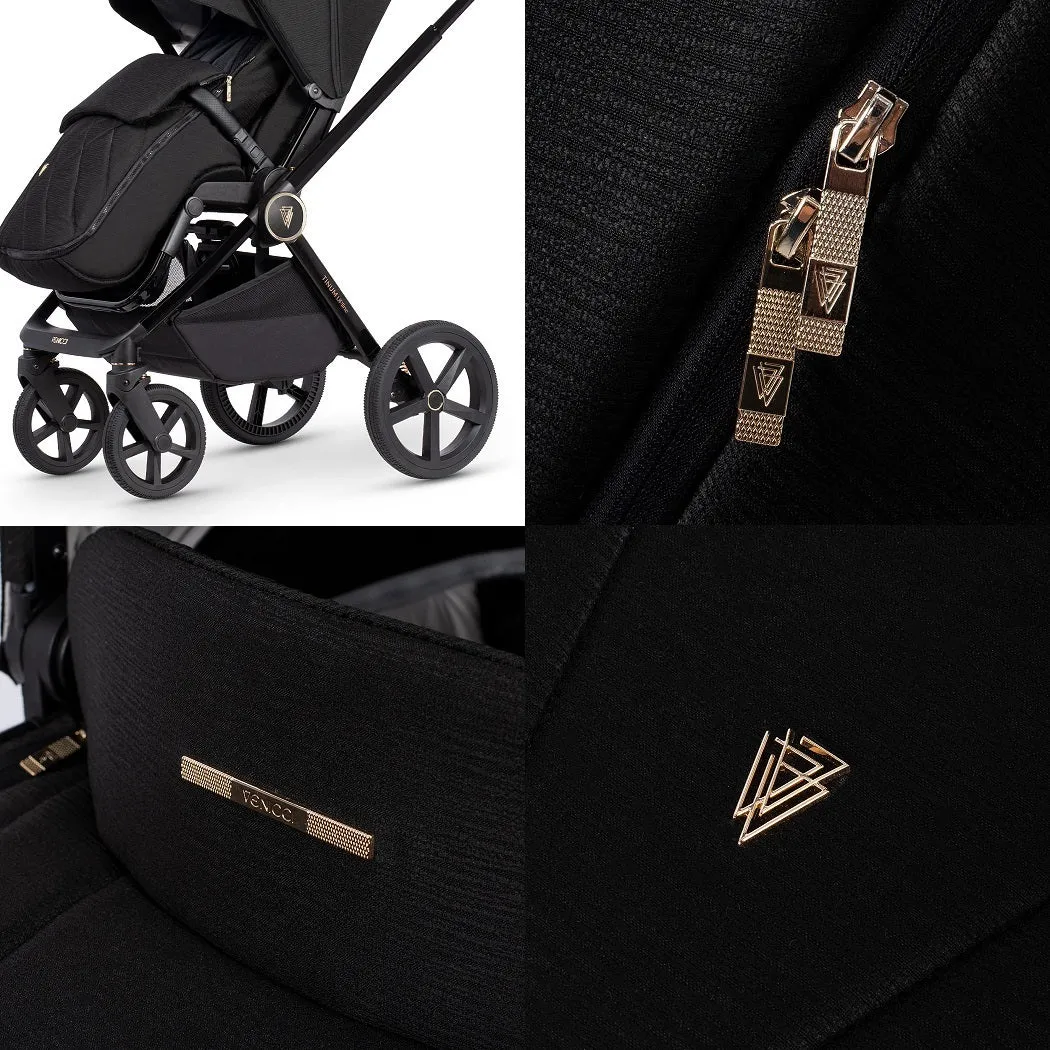 Venicci Upline (All Black) 3-in-1 Travel System with ISOFIX Base