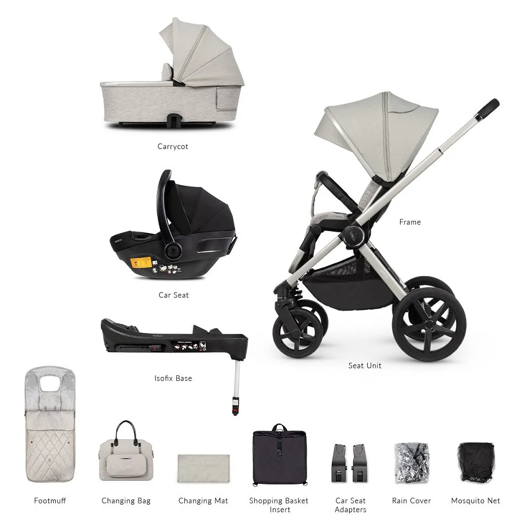 Venicci Upline (Moonstone) 3-in-1 Travel System with ISOFIX Base