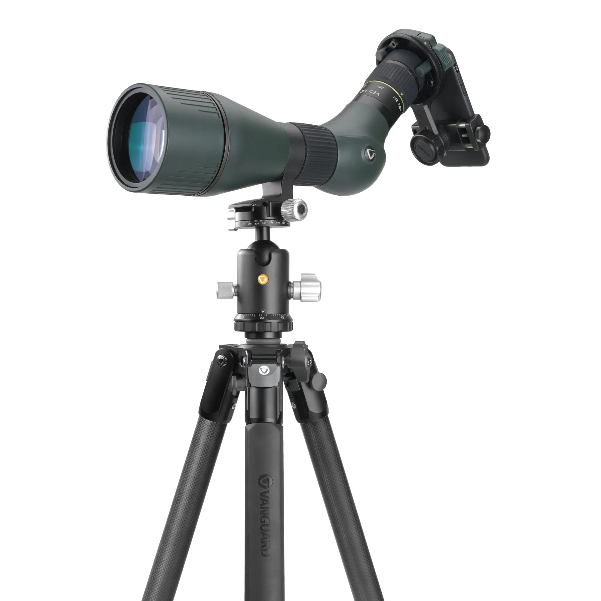 VEO 3 303CB Traditional Carbon Fibre Tripod with dual axis ball head - 25kg capacity