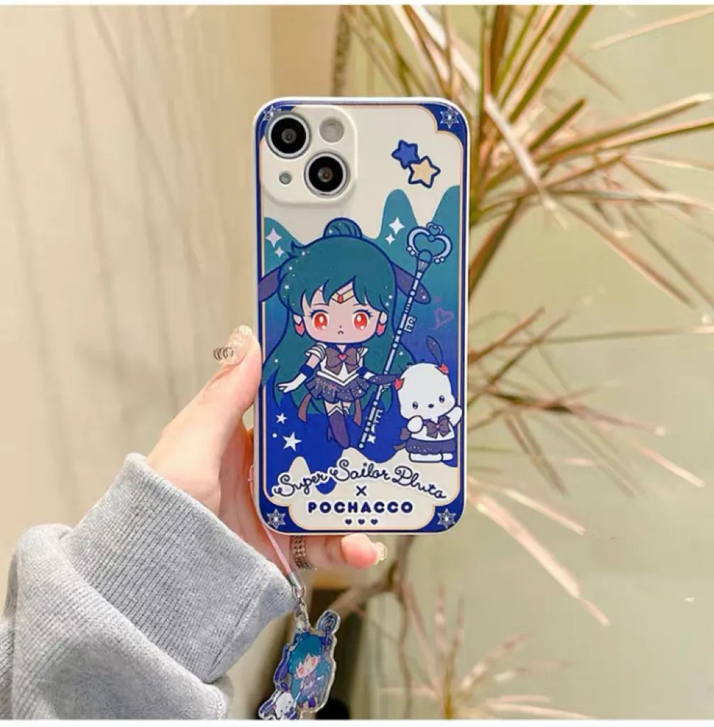 White Japanese Cartoon Sailor Girl X Little Twin Stars Piano PC iPhone Case 6 7 8 PLUS SE2 XS XR X 11 12 13 14 15 Pro Promax 12mini 13mini