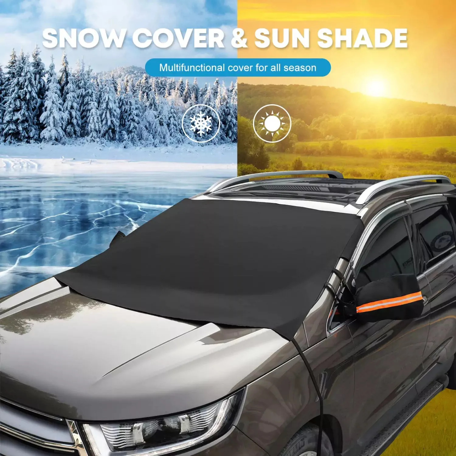 Windshield Cover for Snow, 76 x 49 Inches