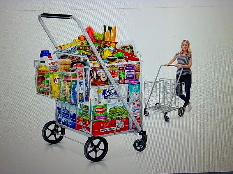 Winkeep Super Jumbo Shopping Cart with Heavy Duty Wheels