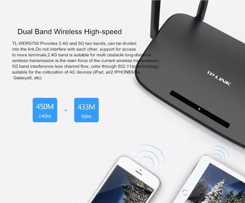 Wireless Double Band Router for Smooth gaming and HD streaming