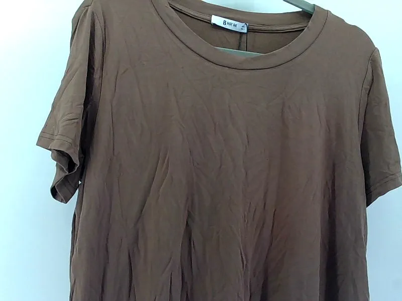 Women's Brown Stretch Strap Pull On Blouse Large