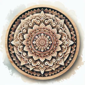 wooden mandala wall art