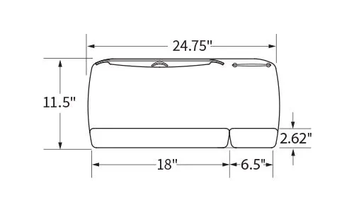 Workrite 25" Split-Pad Standard Tray #482