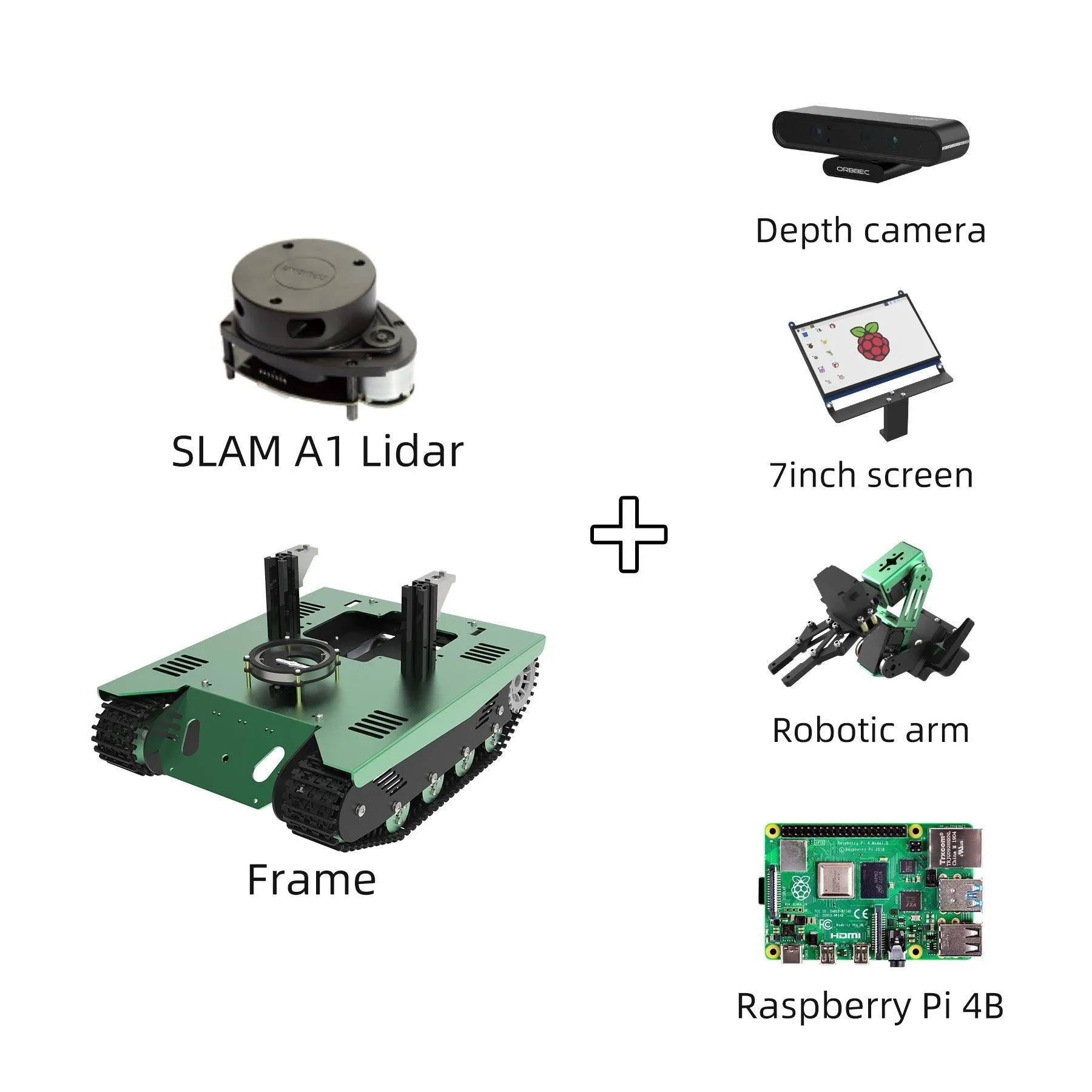 Yahboom ROS Transbot Robot with Lidar Depth camera support Python programming MoveIt 3D mapping for Raspberry Pi 4B