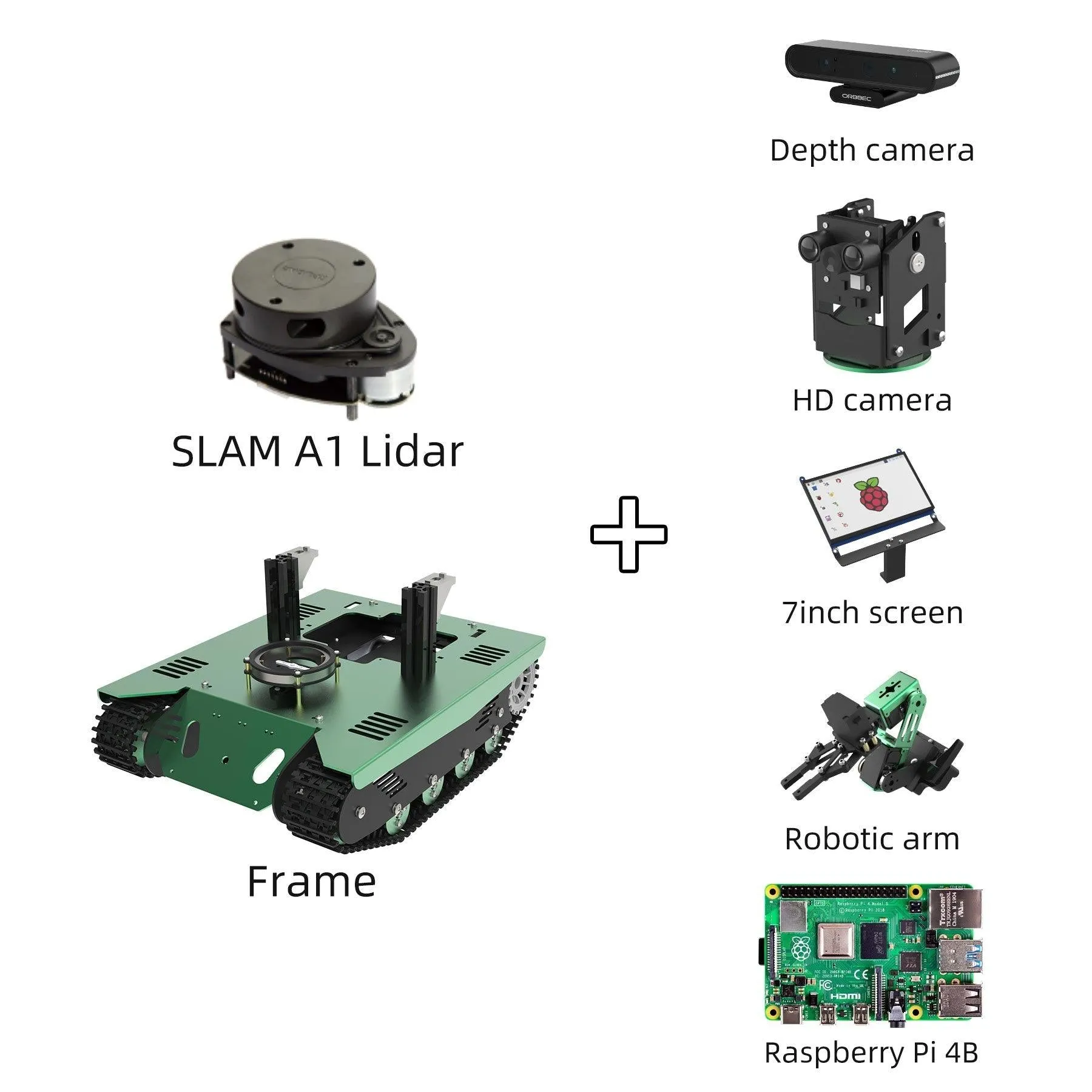 Yahboom ROS Transbot Robot with Lidar Depth camera support Python programming MoveIt 3D mapping for Raspberry Pi 4B