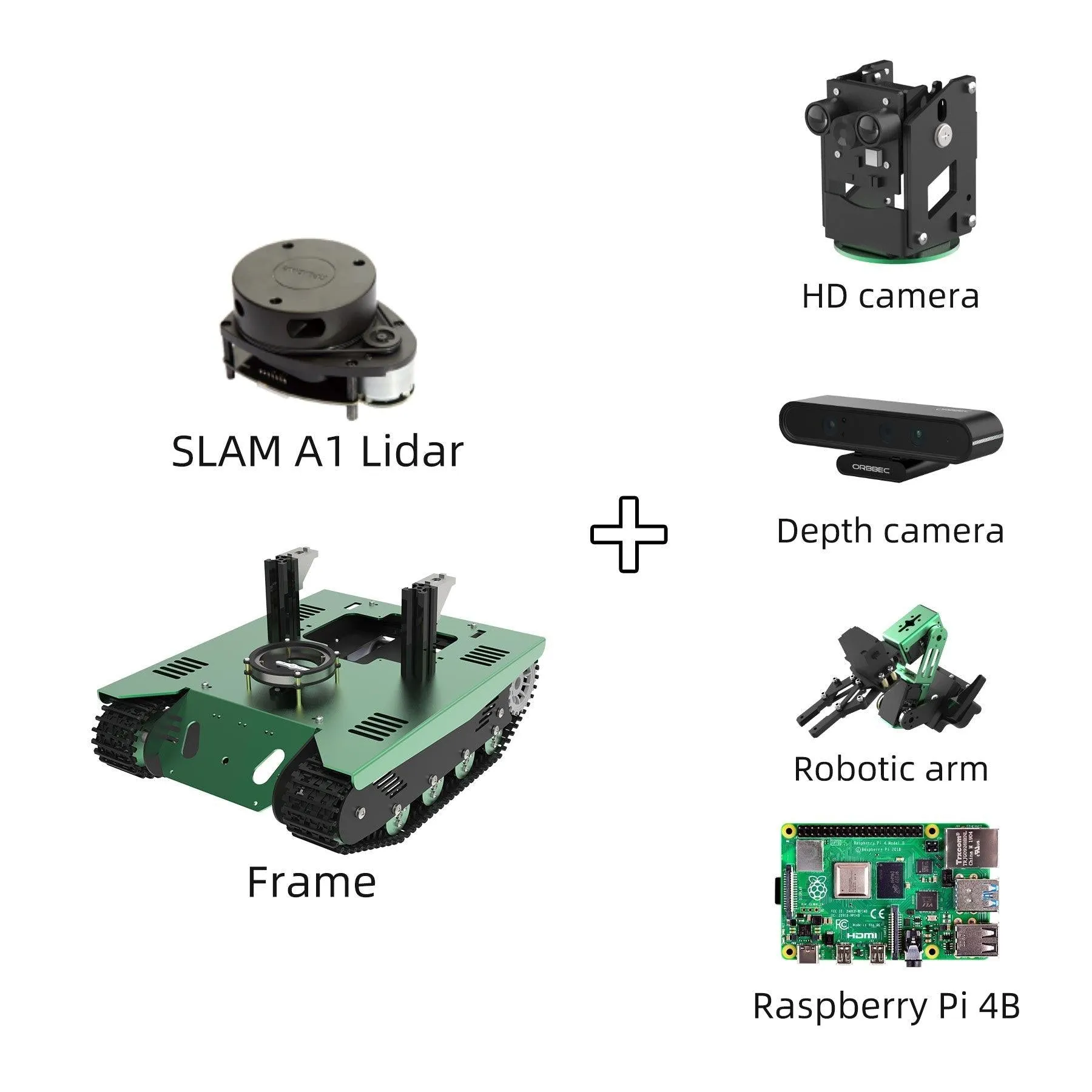 Yahboom ROS Transbot Robot with Lidar Depth camera support Python programming MoveIt 3D mapping for Raspberry Pi 4B