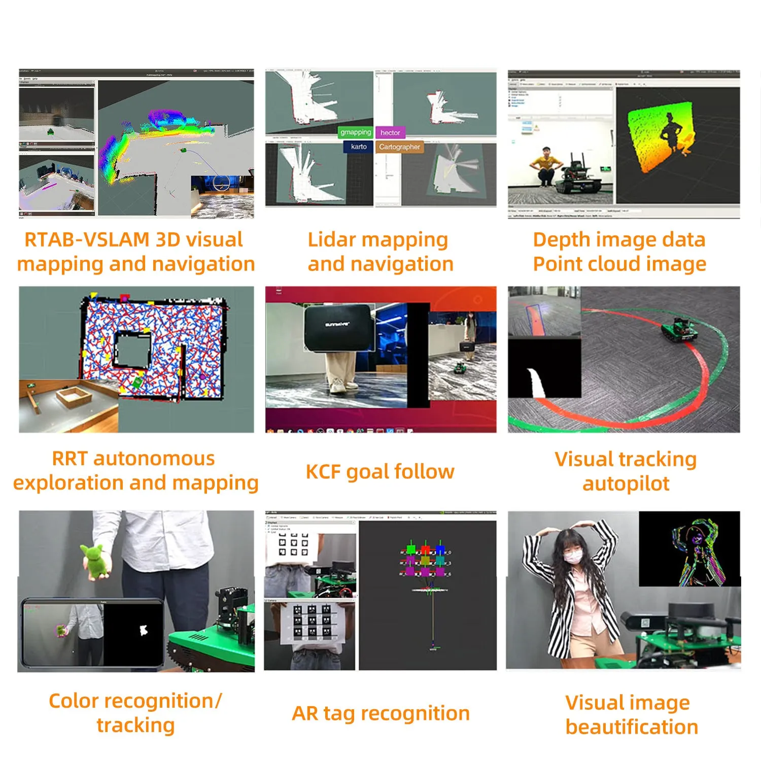 Yahboom ROS Transbot Robot with Lidar Depth camera support Python programming MoveIt 3D mapping for Raspberry Pi 4B