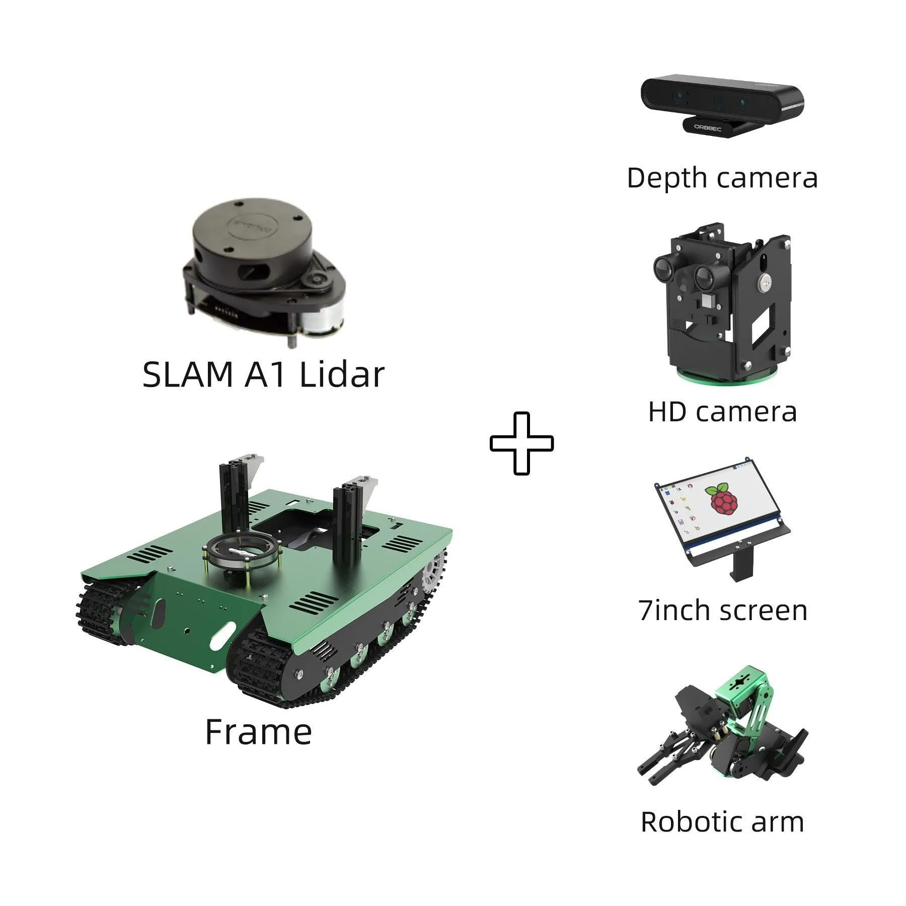 Yahboom ROS Transbot Robot with Lidar Depth camera support Python programming MoveIt 3D mapping for Raspberry Pi 4B