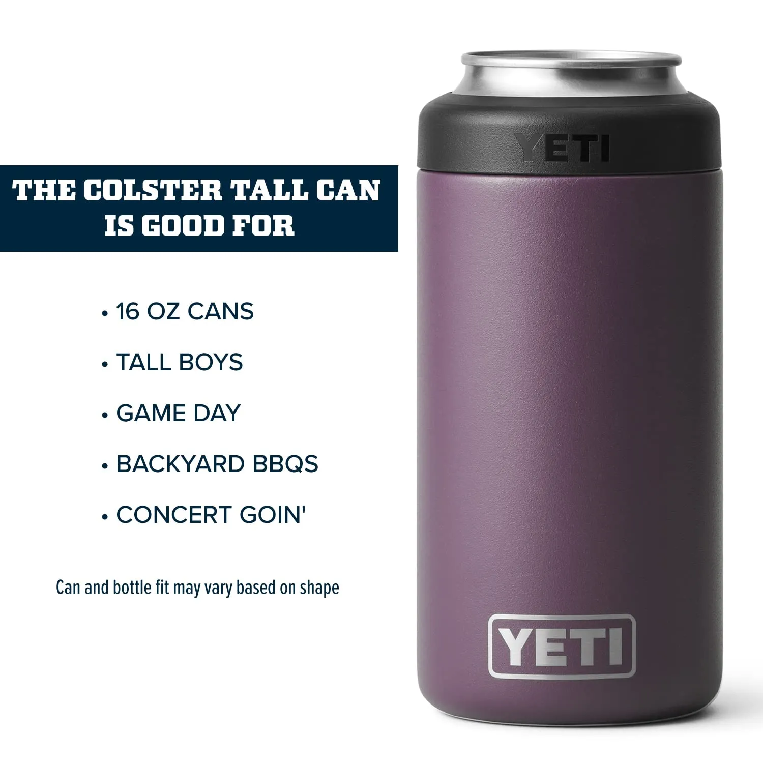 Yeti Rambler 16 Oz Colster Tall Can Insulator Nordic Purple