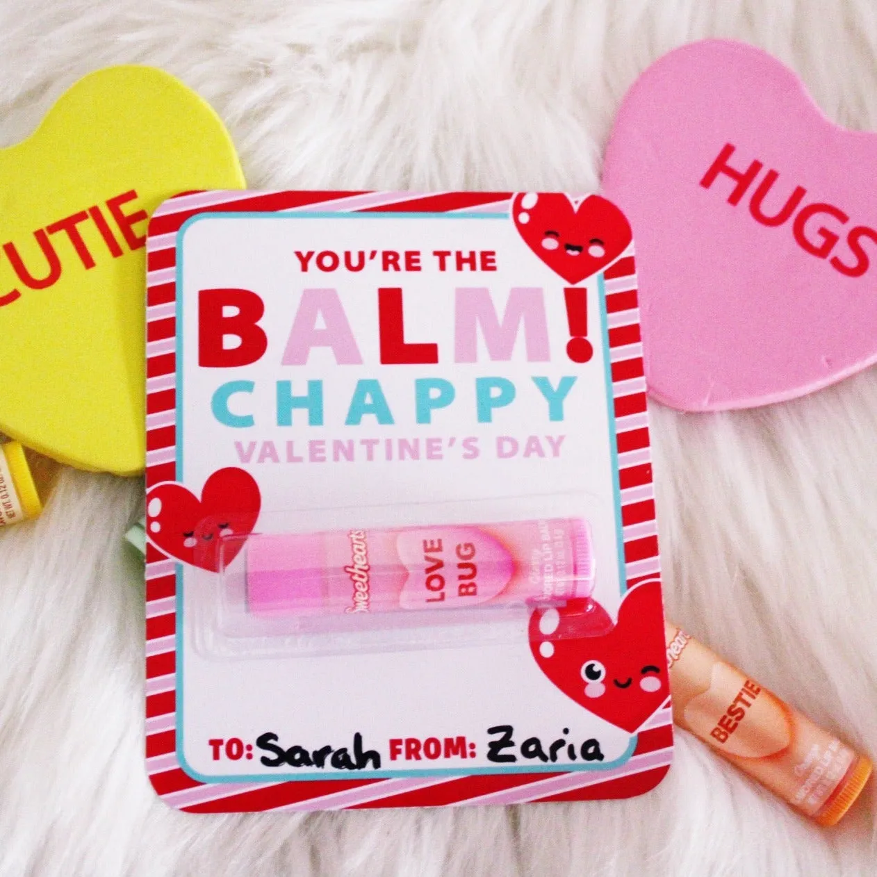 You're the Balm - Card - Class Valentine - Chapstick - School Valentine Exchange - Lip Balm Card - DIY Valentine - Chappy Valentine's Day