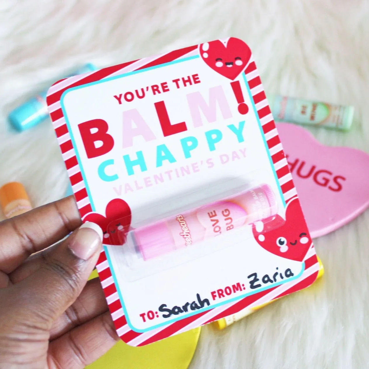 You're the Balm - Card - Class Valentine - Chapstick - School Valentine Exchange - Lip Balm Card - DIY Valentine - Chappy Valentine's Day