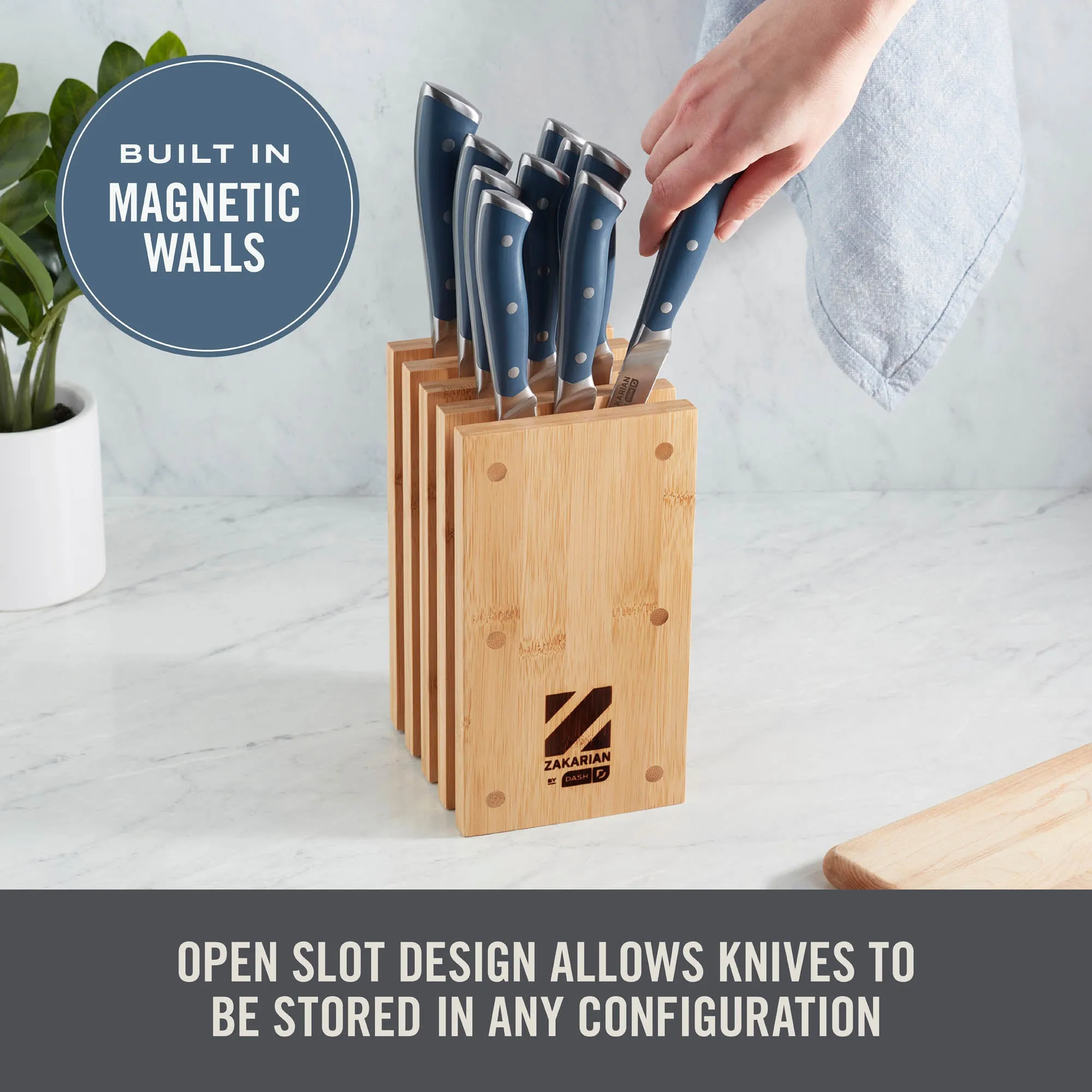 Zakarian by Dash Magnetic Knife Block